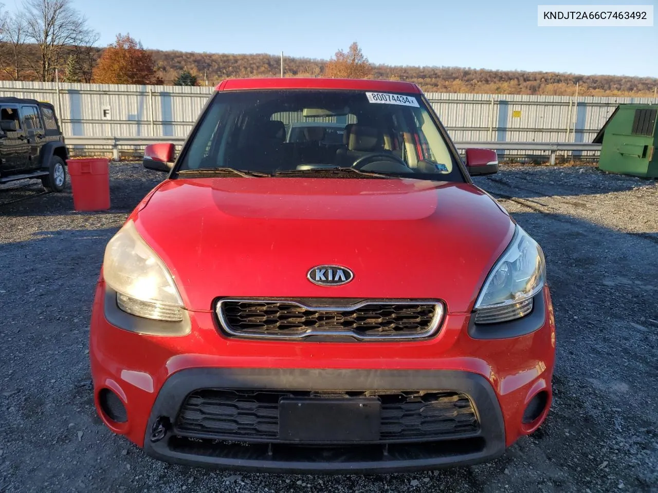 2012 Kia Soul + VIN: KNDJT2A66C7463492 Lot: 80074434