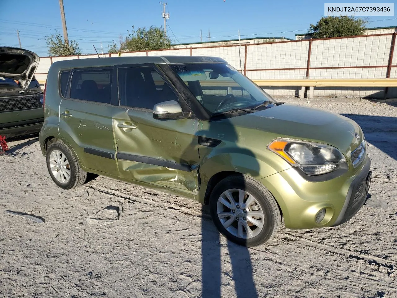 2012 Kia Soul + VIN: KNDJT2A67C7393436 Lot: 80098384