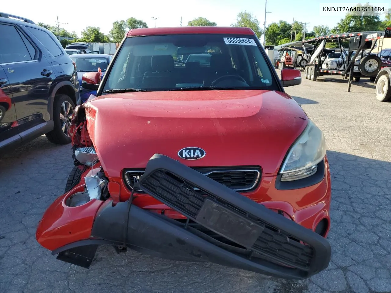 2013 Kia Soul + VIN: KNDJT2A64D7551684 Lot: 56556604