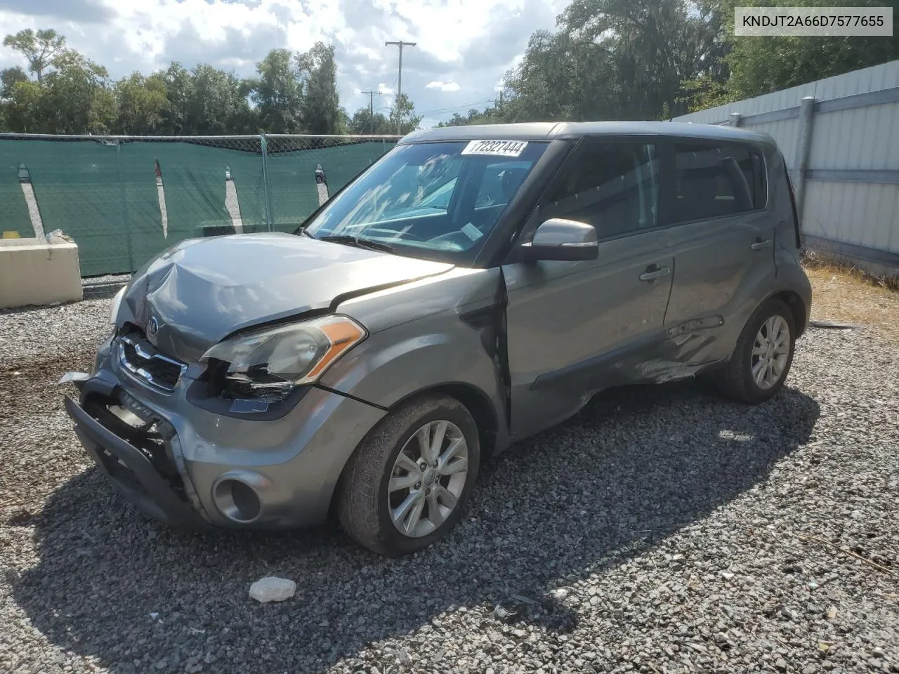 2013 Kia Soul + VIN: KNDJT2A66D7577655 Lot: 72327444