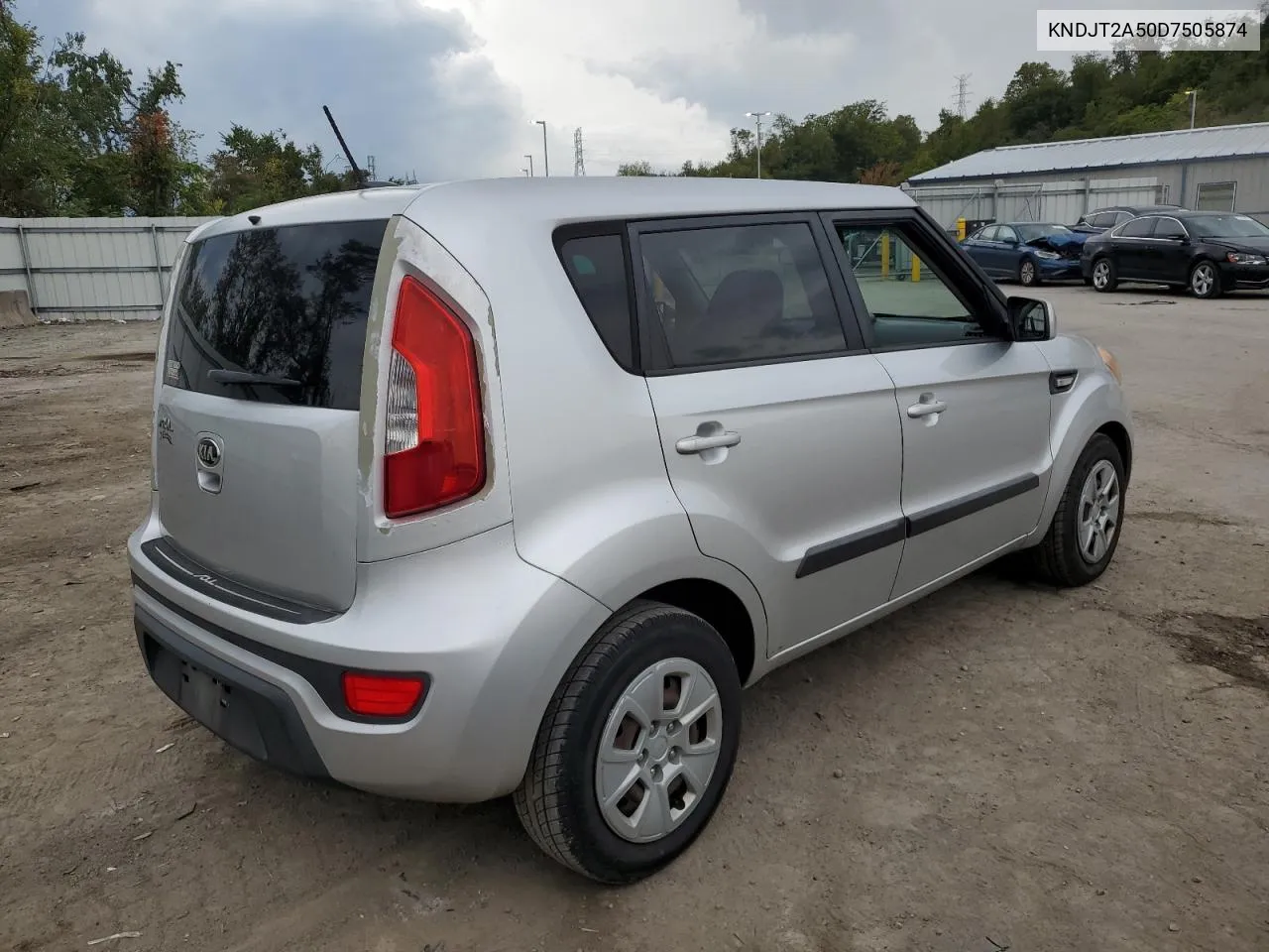 2013 Kia Soul VIN: KNDJT2A50D7505874 Lot: 72570974