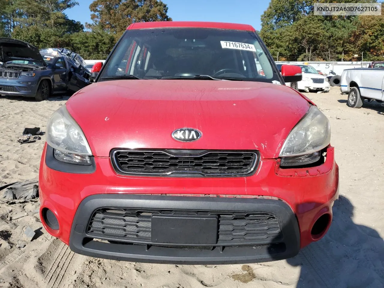 2013 Kia Soul + VIN: KNDJT2A63D7627105 Lot: 77167634