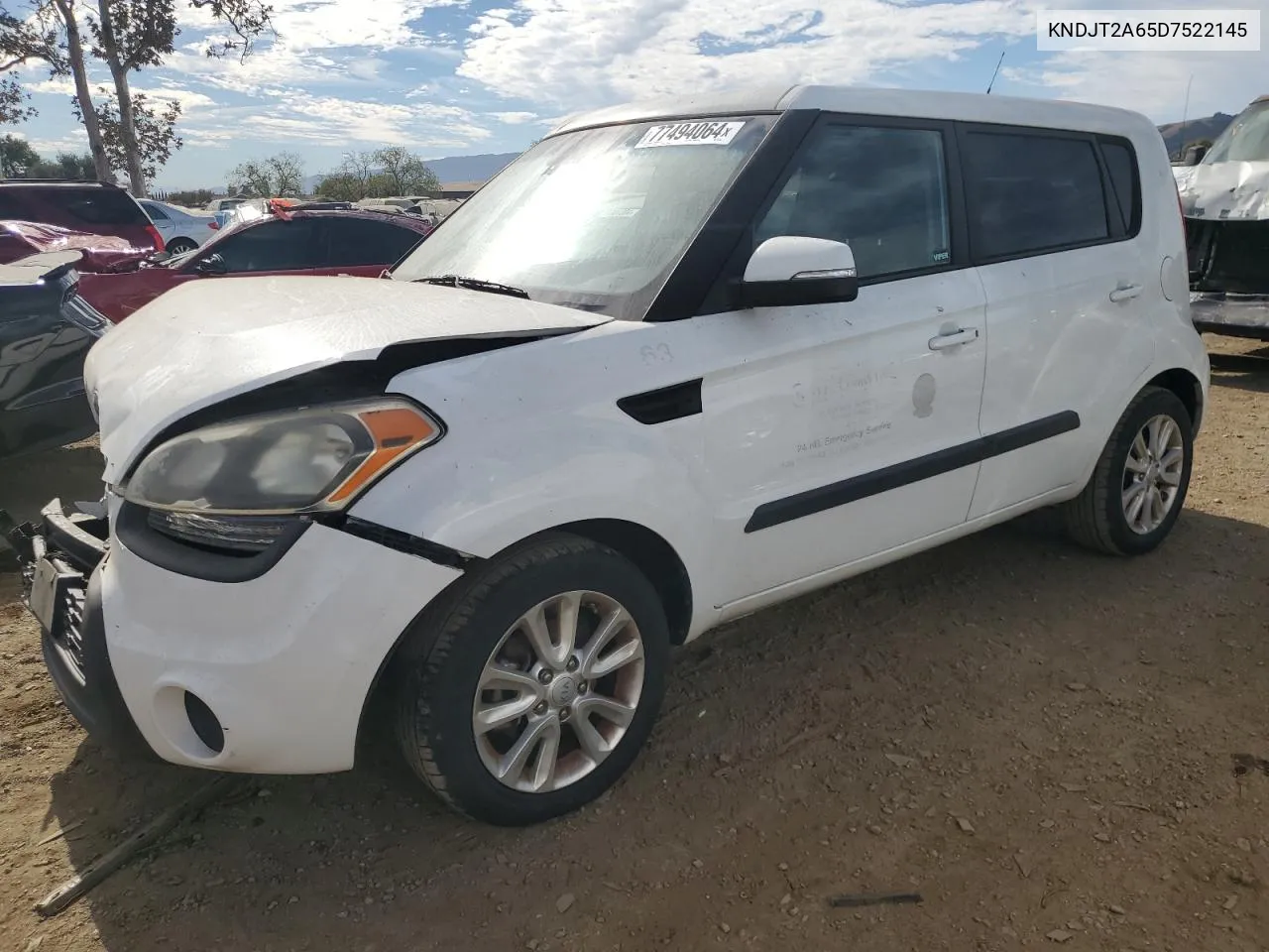 2013 Kia Soul + VIN: KNDJT2A65D7522145 Lot: 77494064