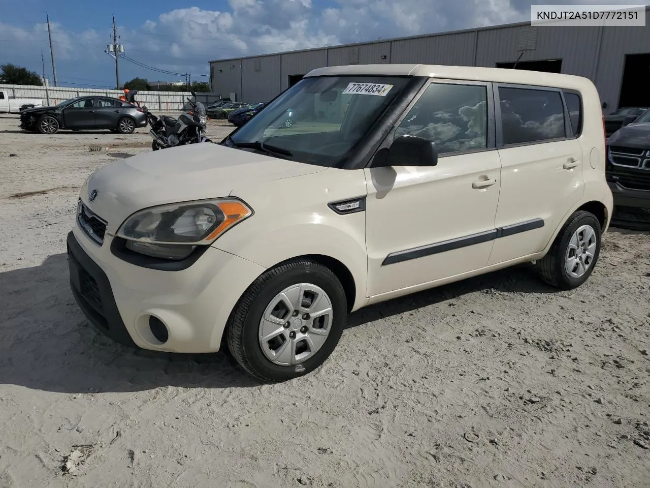 2013 Kia Soul VIN: KNDJT2A51D7772151 Lot: 77674834