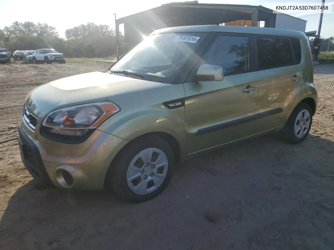 2013 Kia Soul VIN: KNDJT2A53D7607458 Lot: 78107614