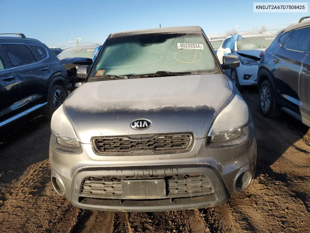 2013 Kia Soul + VIN: KNDJT2A67D7508425 Lot: 80282034