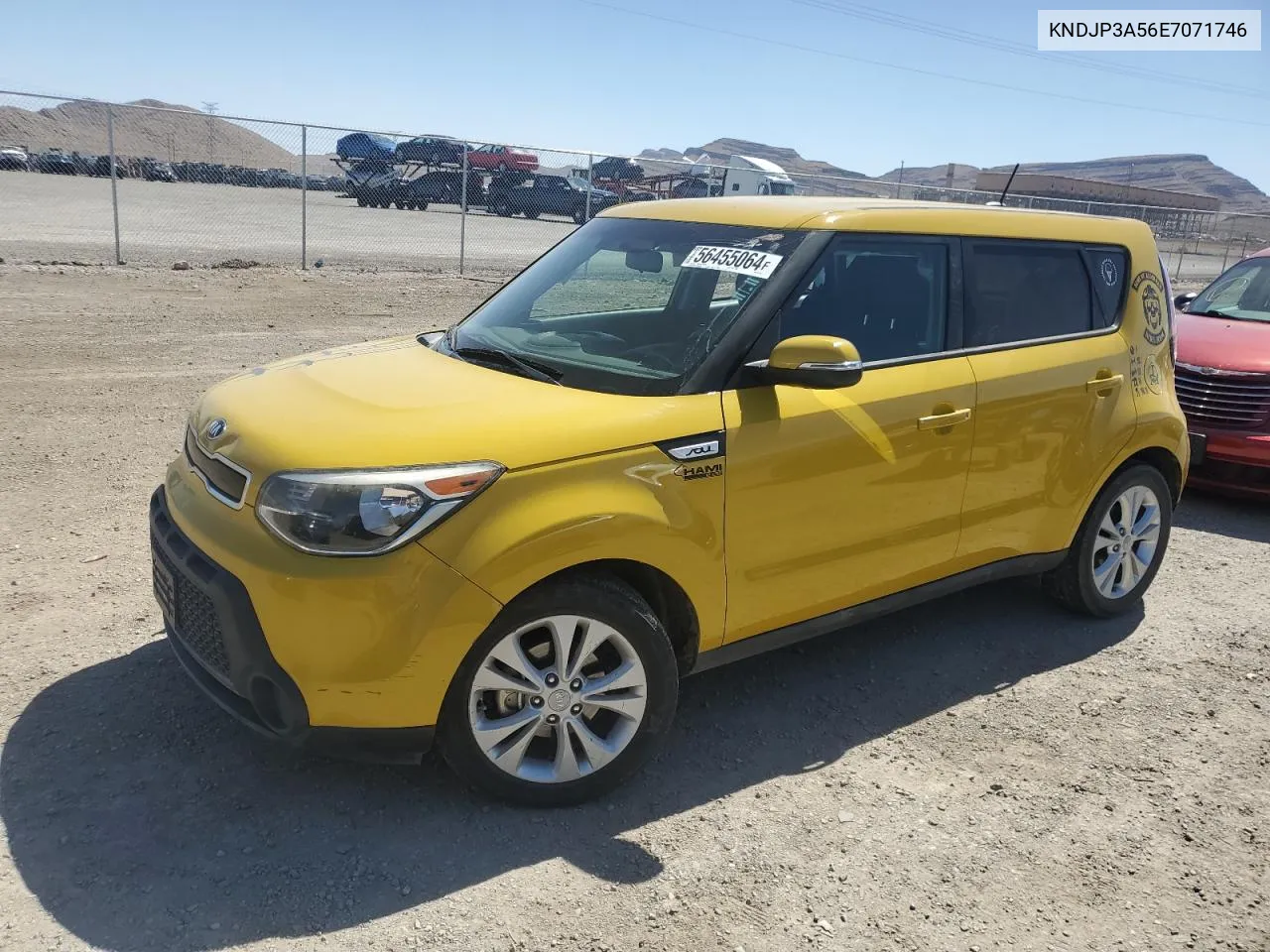 2014 Kia Soul + VIN: KNDJP3A56E7071746 Lot: 56455064