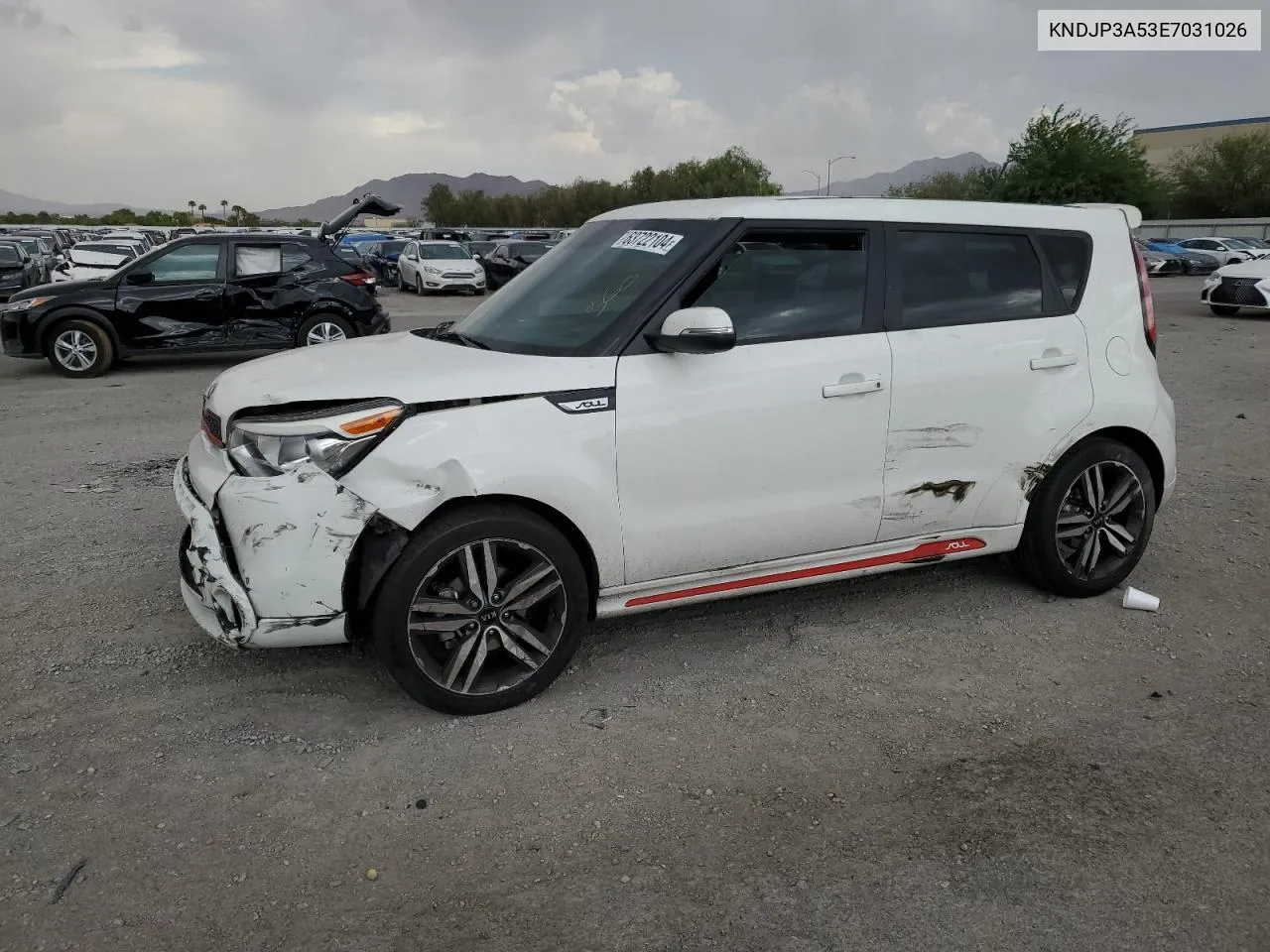 2014 Kia Soul + VIN: KNDJP3A53E7031026 Lot: 63722104