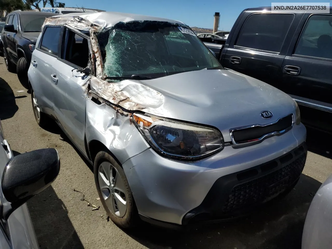 2014 Kia Soul VIN: KNDJN2A26E7707538 Lot: 67322854