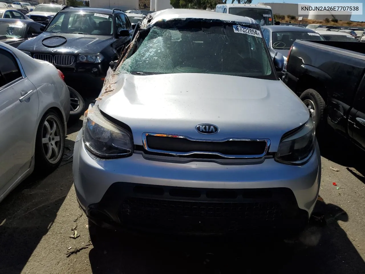 2014 Kia Soul VIN: KNDJN2A26E7707538 Lot: 67322854