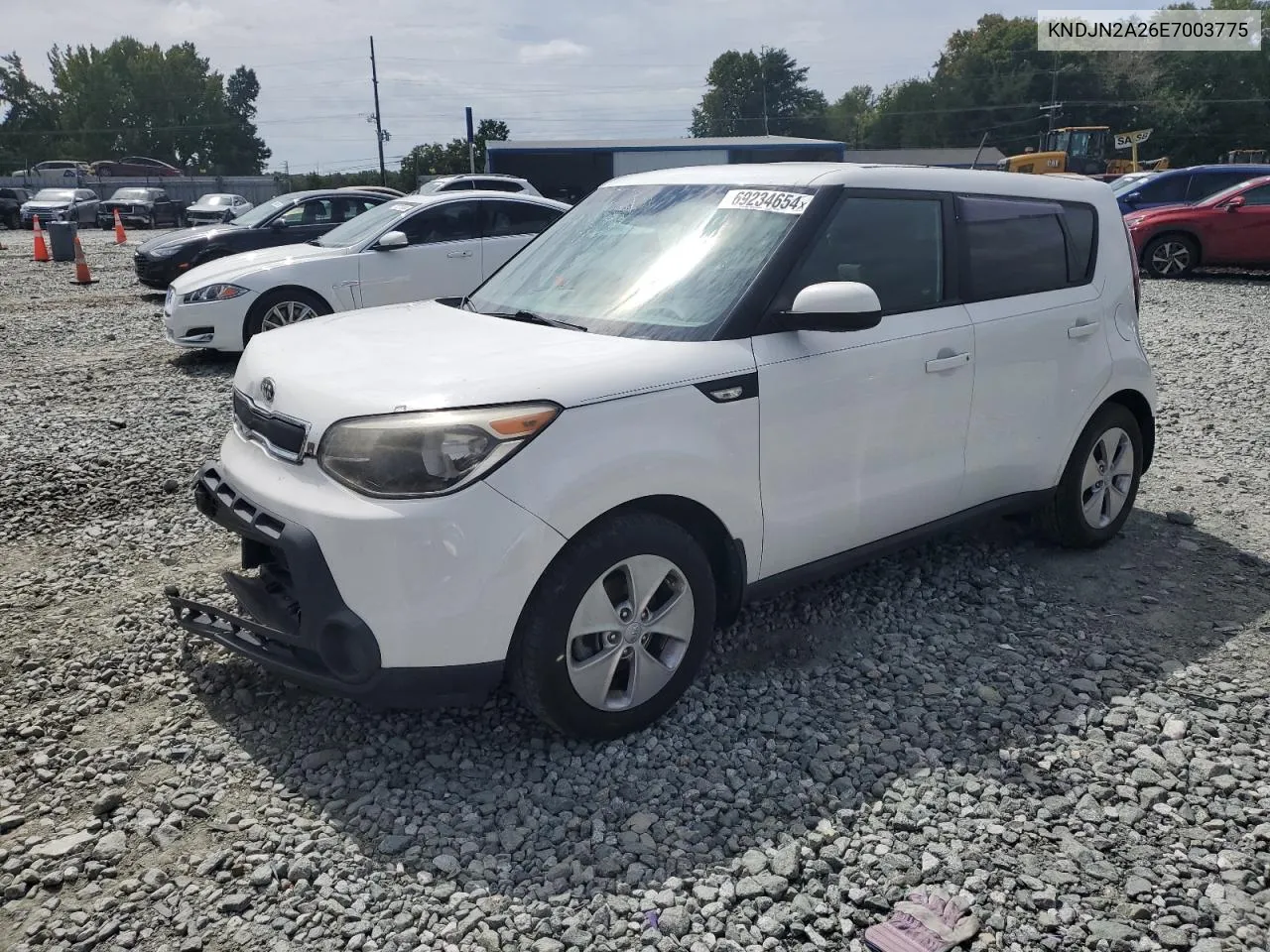 2014 Kia Soul VIN: KNDJN2A26E7003775 Lot: 69234654