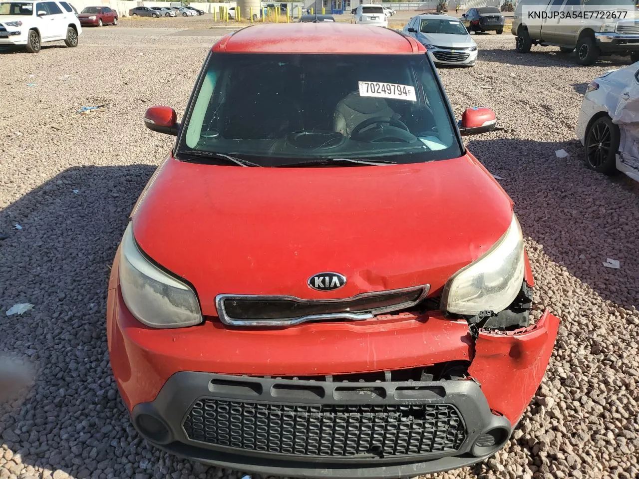 2014 Kia Soul + VIN: KNDJP3A54E7722677 Lot: 70249794