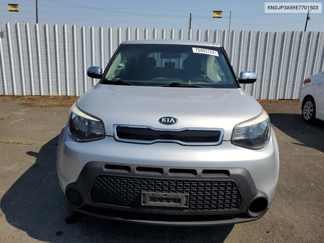 2014 Kia Soul + VIN: KNDJP3A59E7701503 Lot: 70403124