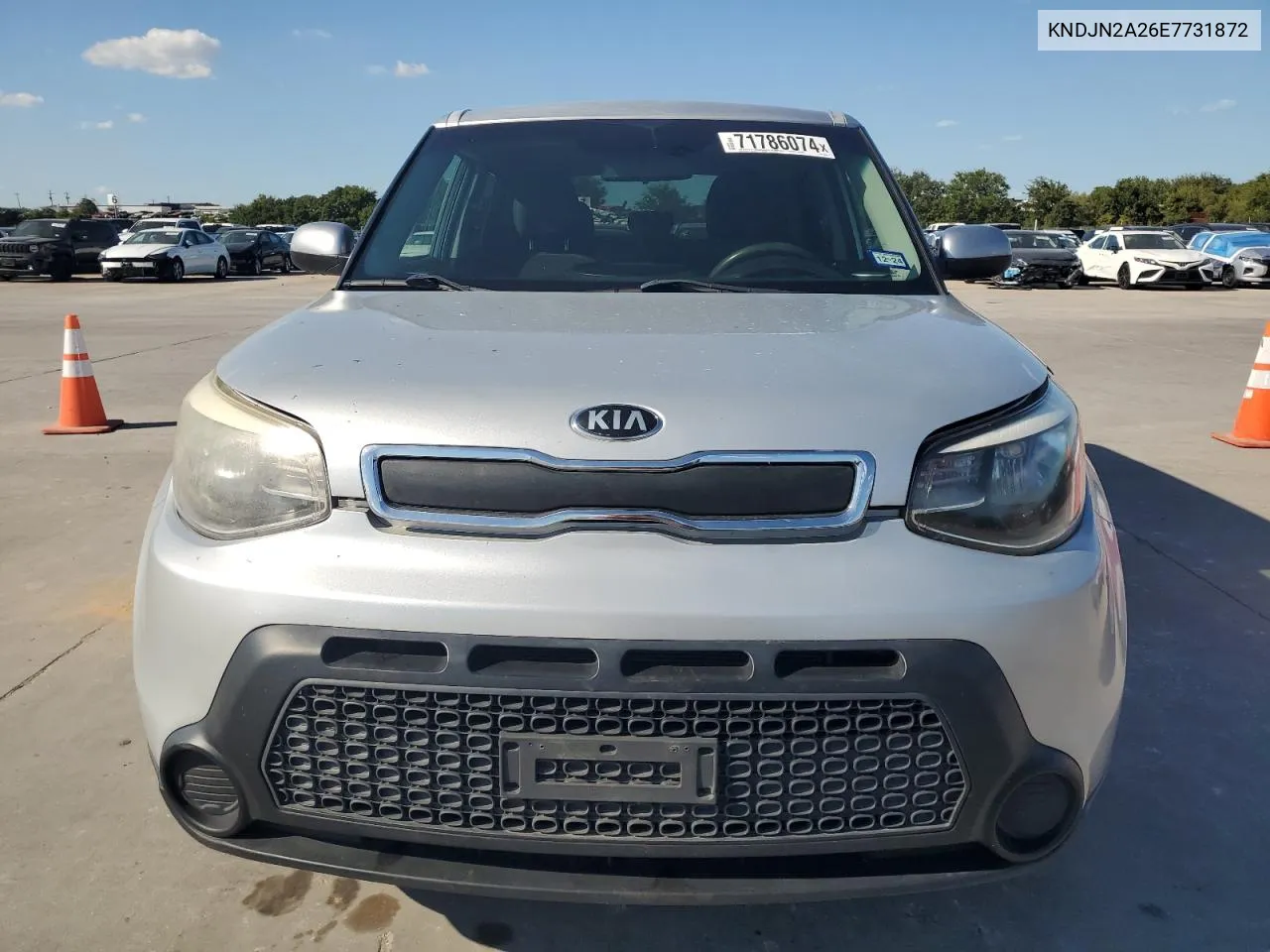 2014 Kia Soul VIN: KNDJN2A26E7731872 Lot: 71786074