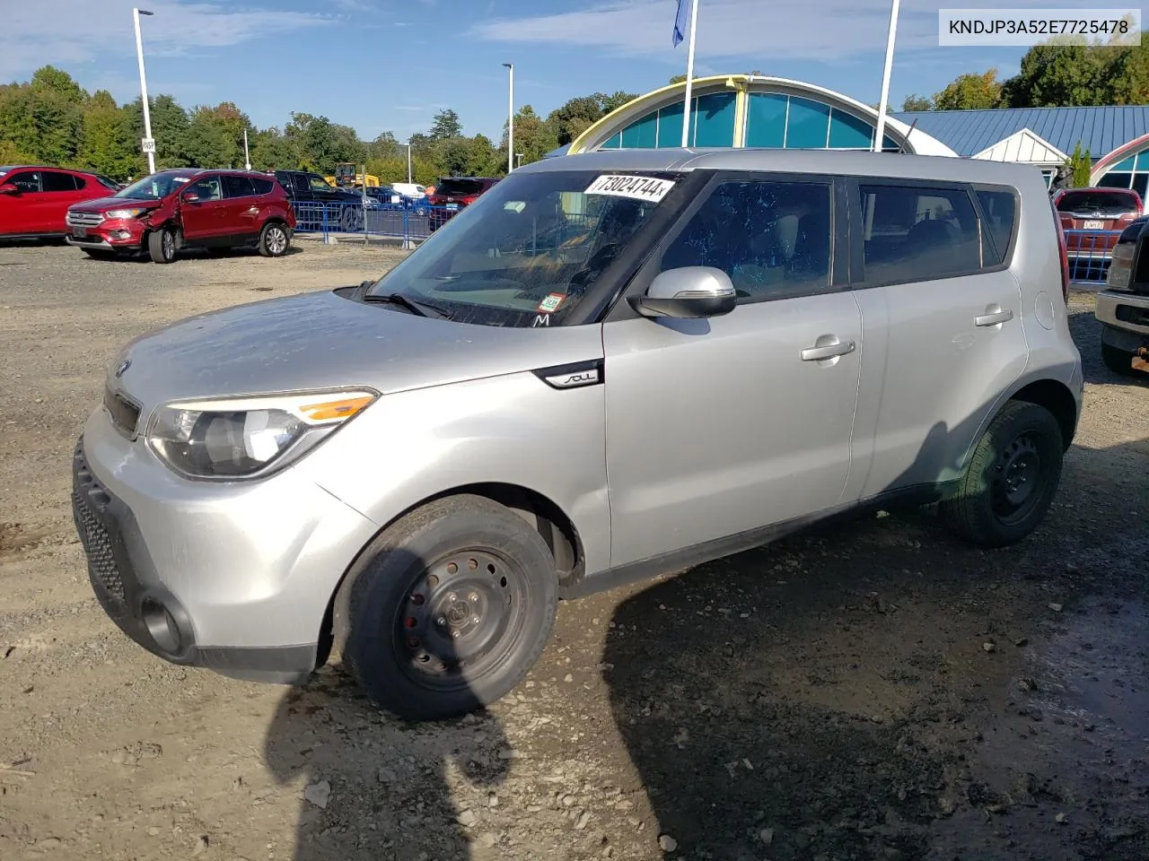 2014 Kia Soul + VIN: KNDJP3A52E7725478 Lot: 73024744