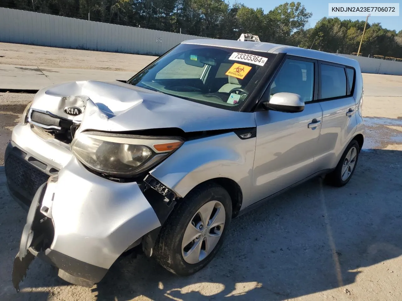 2014 Kia Soul VIN: KNDJN2A23E7706072 Lot: 73335364