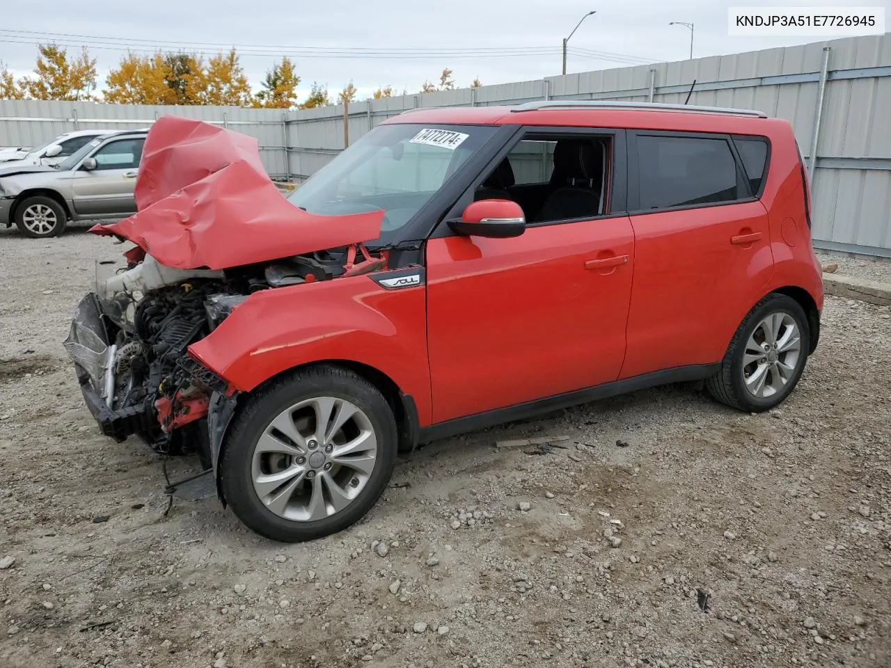 2014 Kia Soul + VIN: KNDJP3A51E7726945 Lot: 74772774