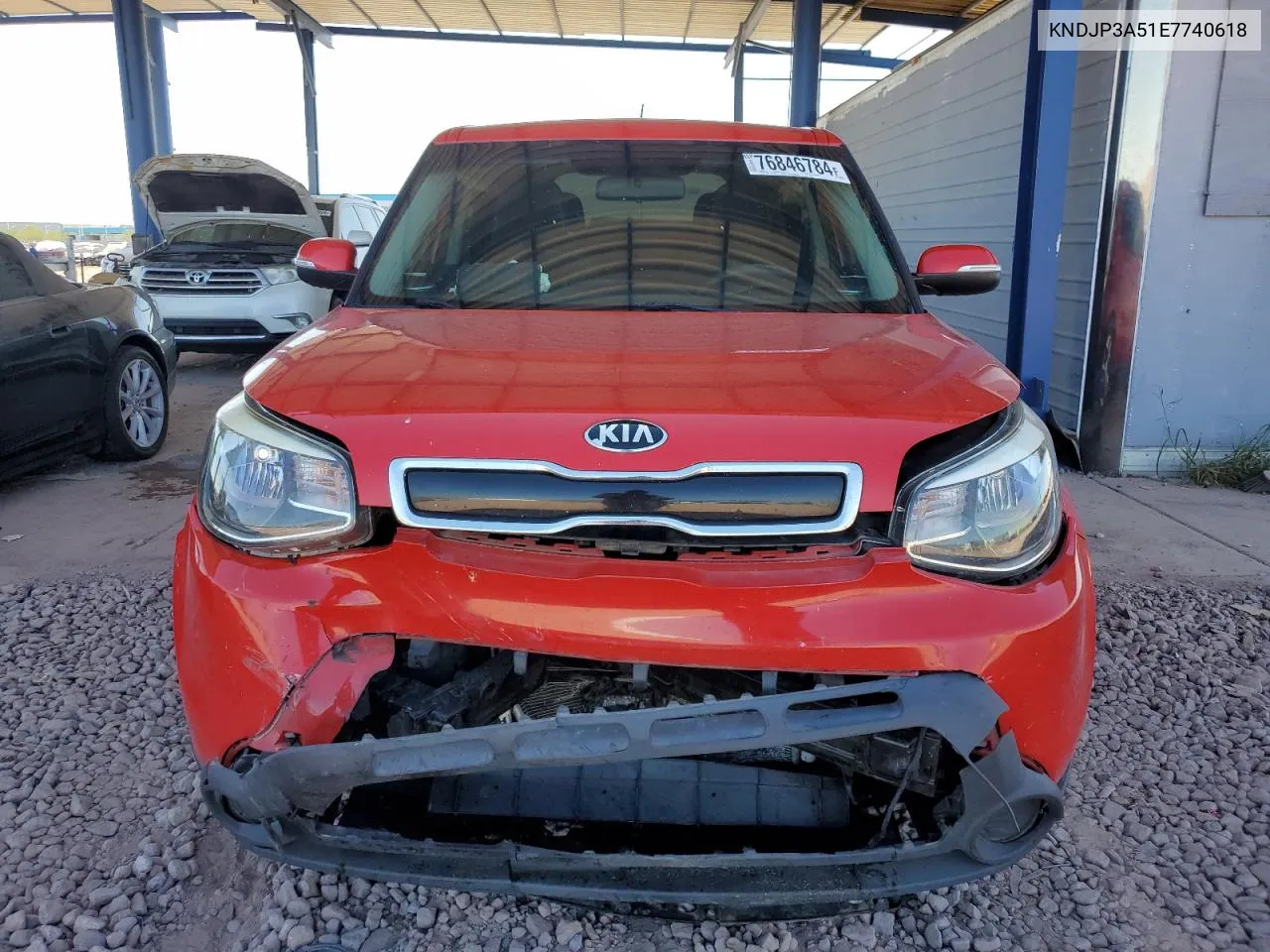 2014 Kia Soul + VIN: KNDJP3A51E7740618 Lot: 76846784