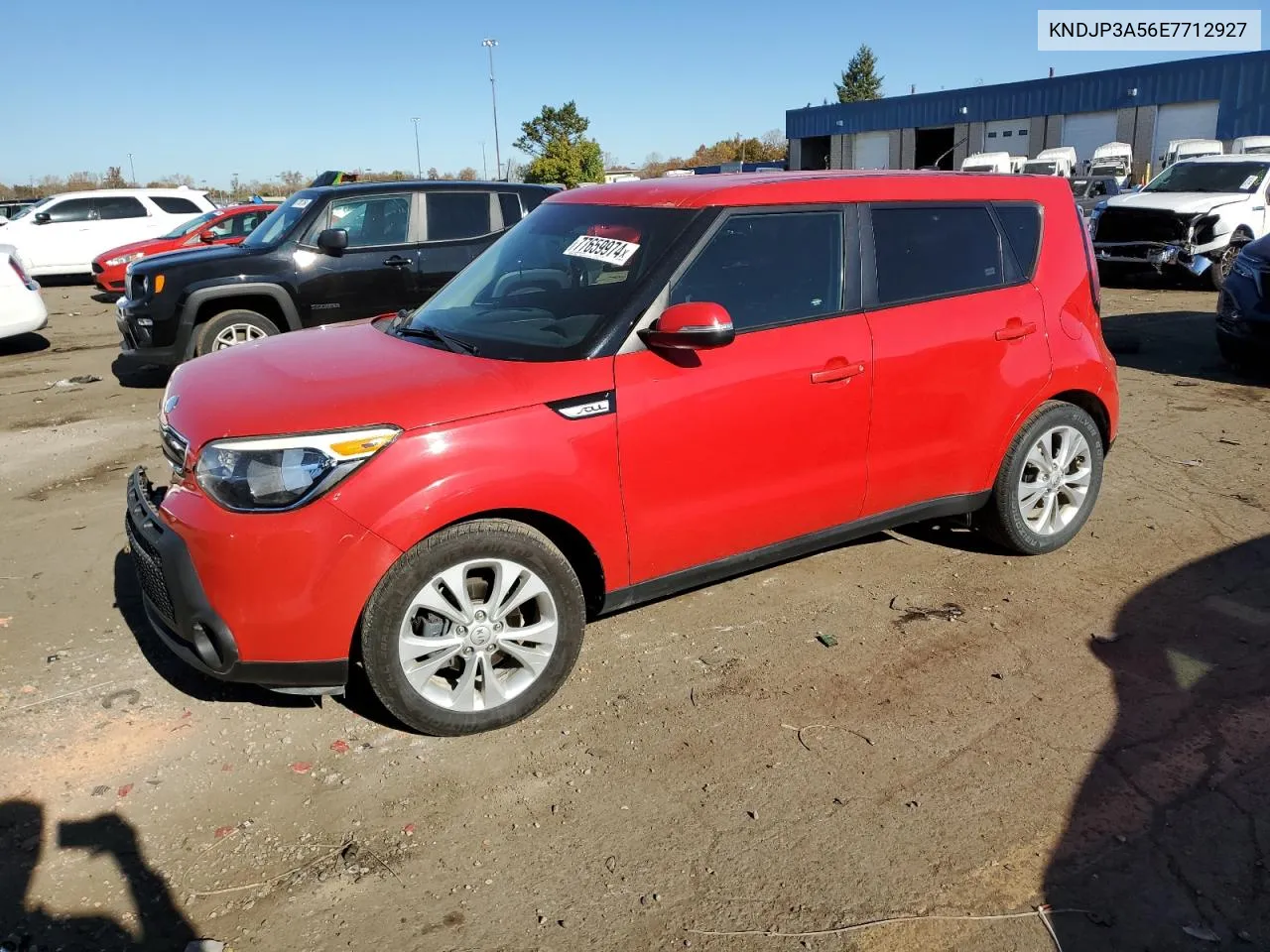 2014 Kia Soul + VIN: KNDJP3A56E7712927 Lot: 77659974