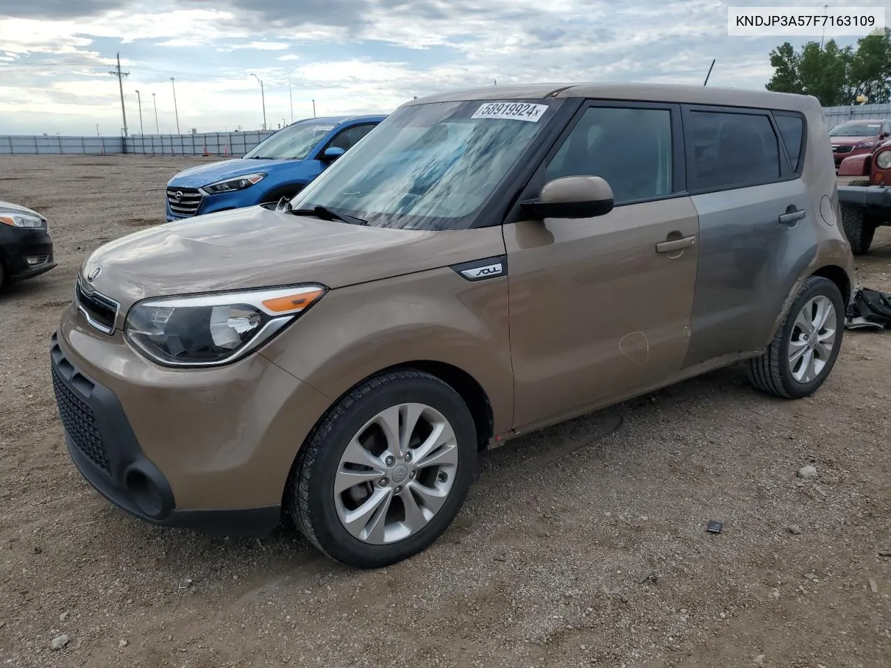 2015 Kia Soul + VIN: KNDJP3A57F7163109 Lot: 58919924