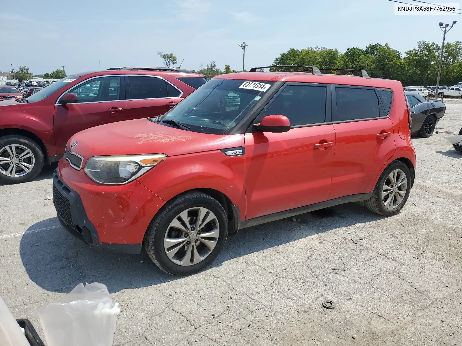 2015 Kia Soul + VIN: KNDJP3A58F7762956 Lot: 63170334