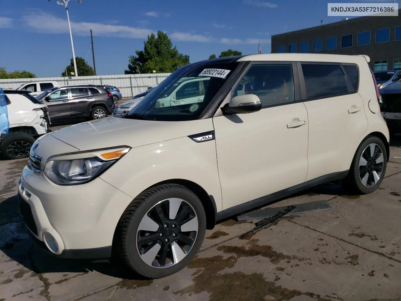 2015 Kia Soul ! VIN: KNDJX3A53F7216386 Lot: 68922144