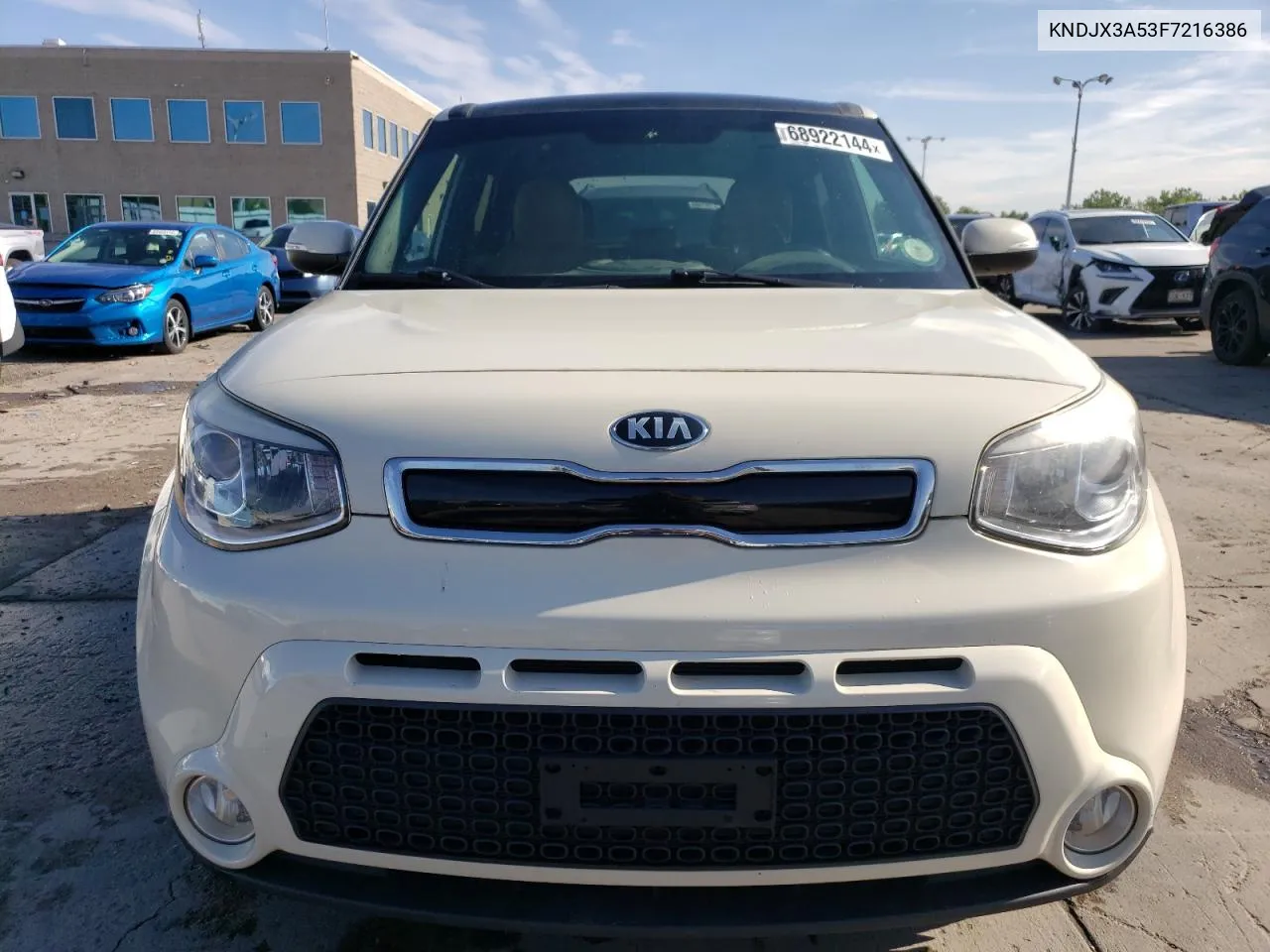 2015 Kia Soul ! VIN: KNDJX3A53F7216386 Lot: 68922144