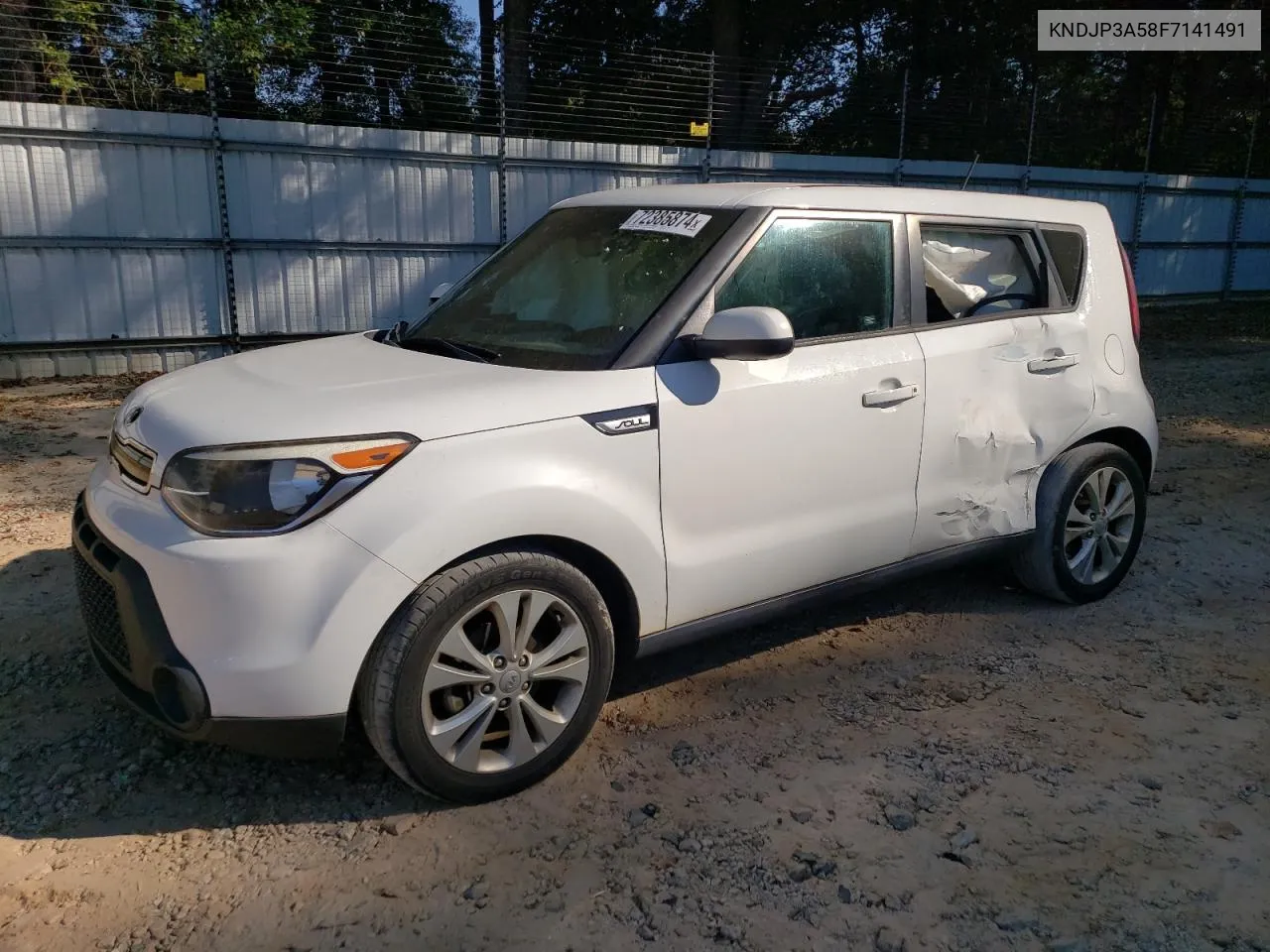 2015 Kia Soul + VIN: KNDJP3A58F7141491 Lot: 72385874