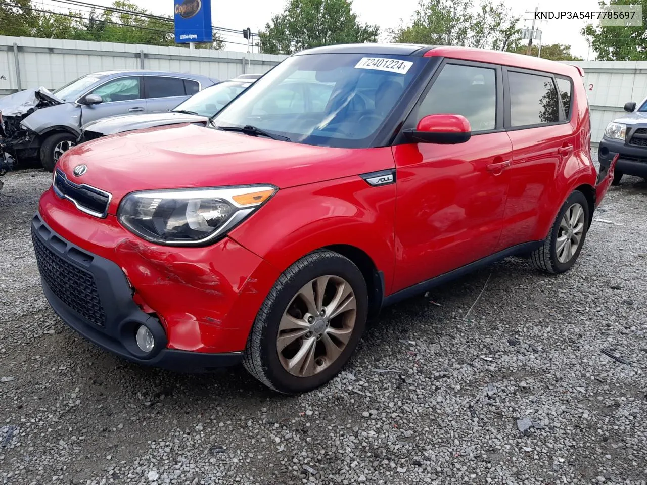 2015 Kia Soul + VIN: KNDJP3A54F7785697 Lot: 72401224