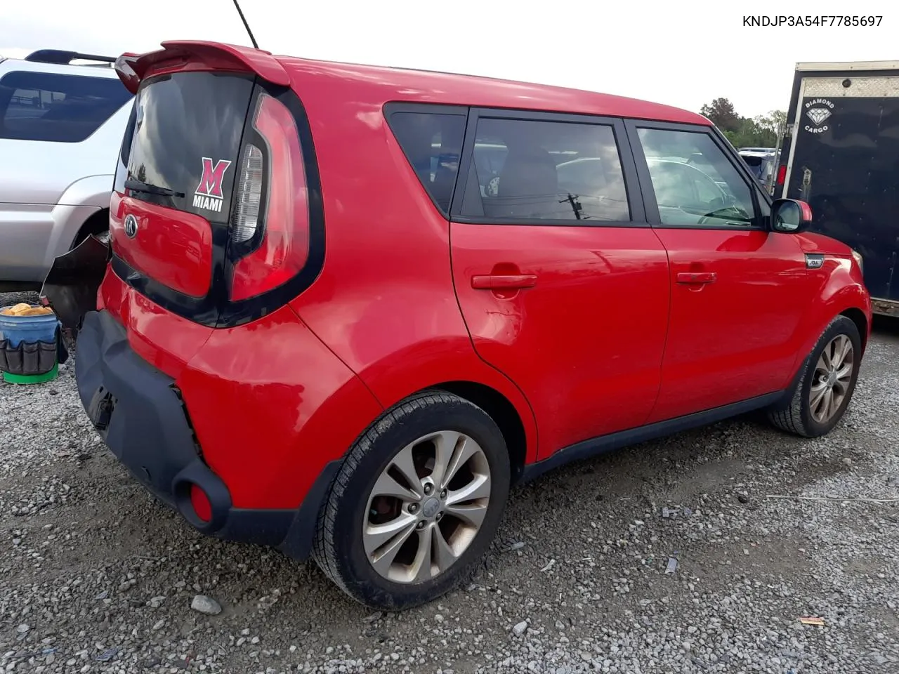 2015 Kia Soul + VIN: KNDJP3A54F7785697 Lot: 72401224