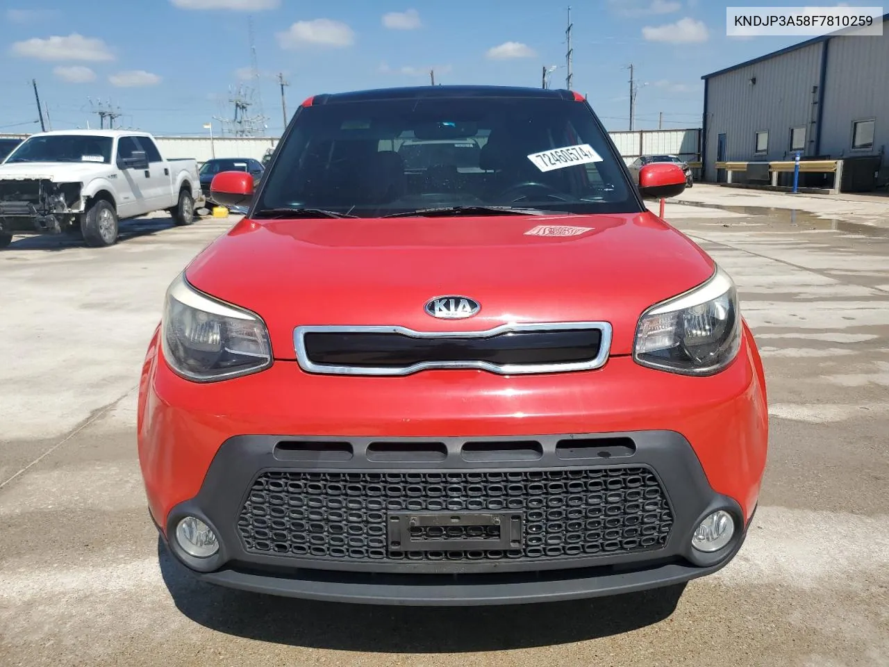 2015 Kia Soul + VIN: KNDJP3A58F7810259 Lot: 72460574