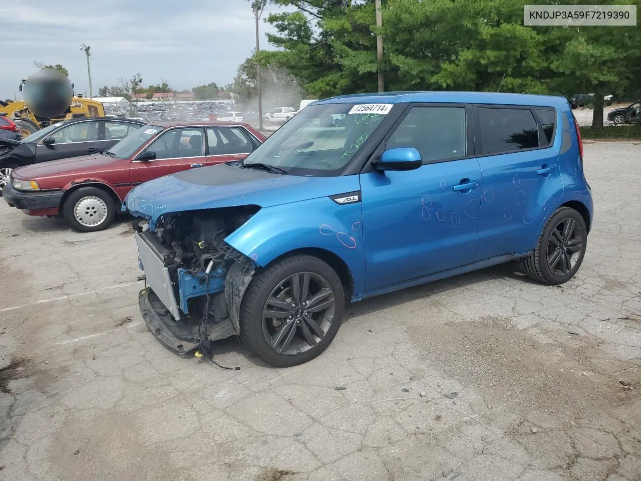 2015 Kia Soul + VIN: KNDJP3A59F7219390 Lot: 72564714