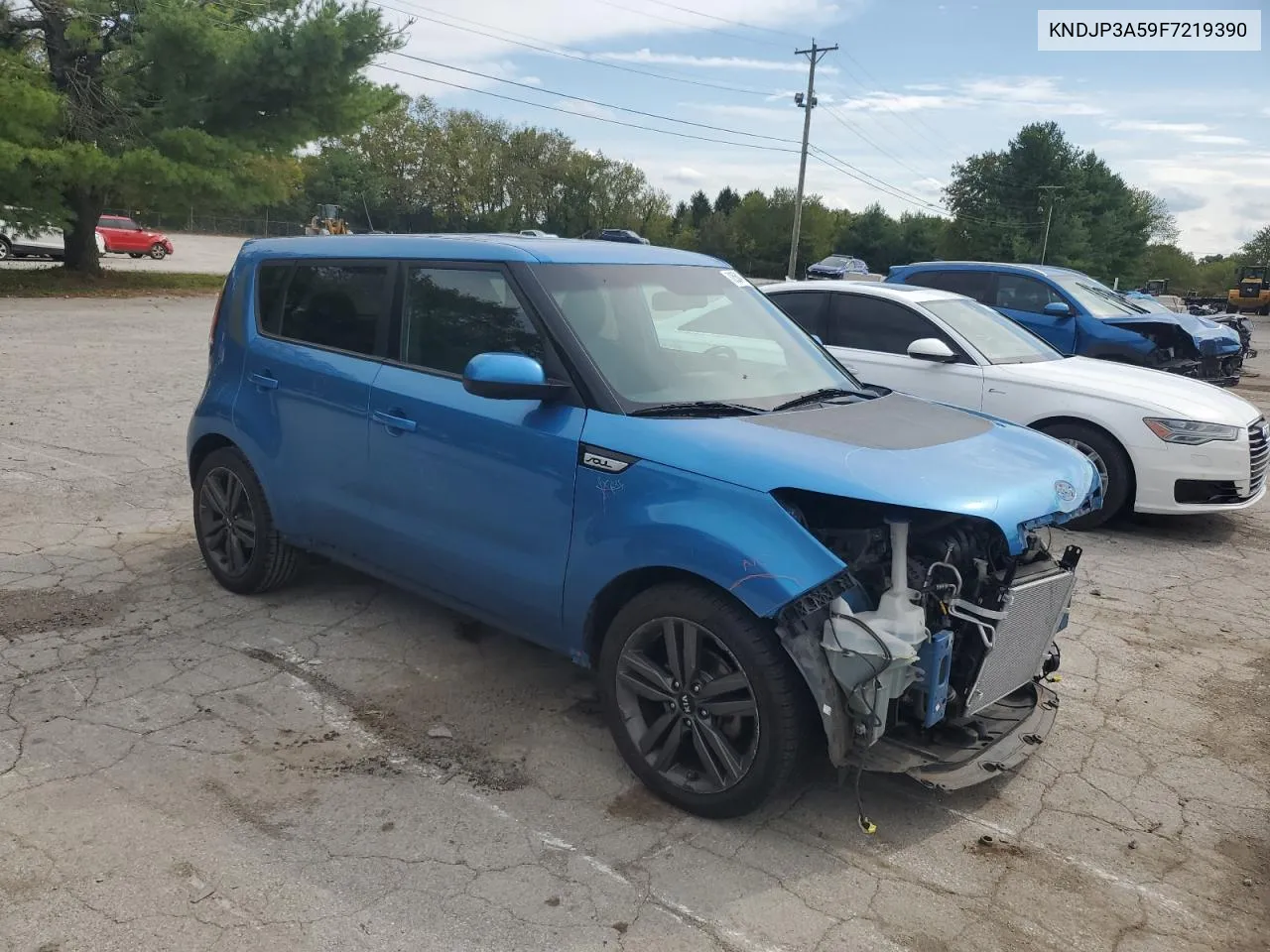 2015 Kia Soul + VIN: KNDJP3A59F7219390 Lot: 72564714