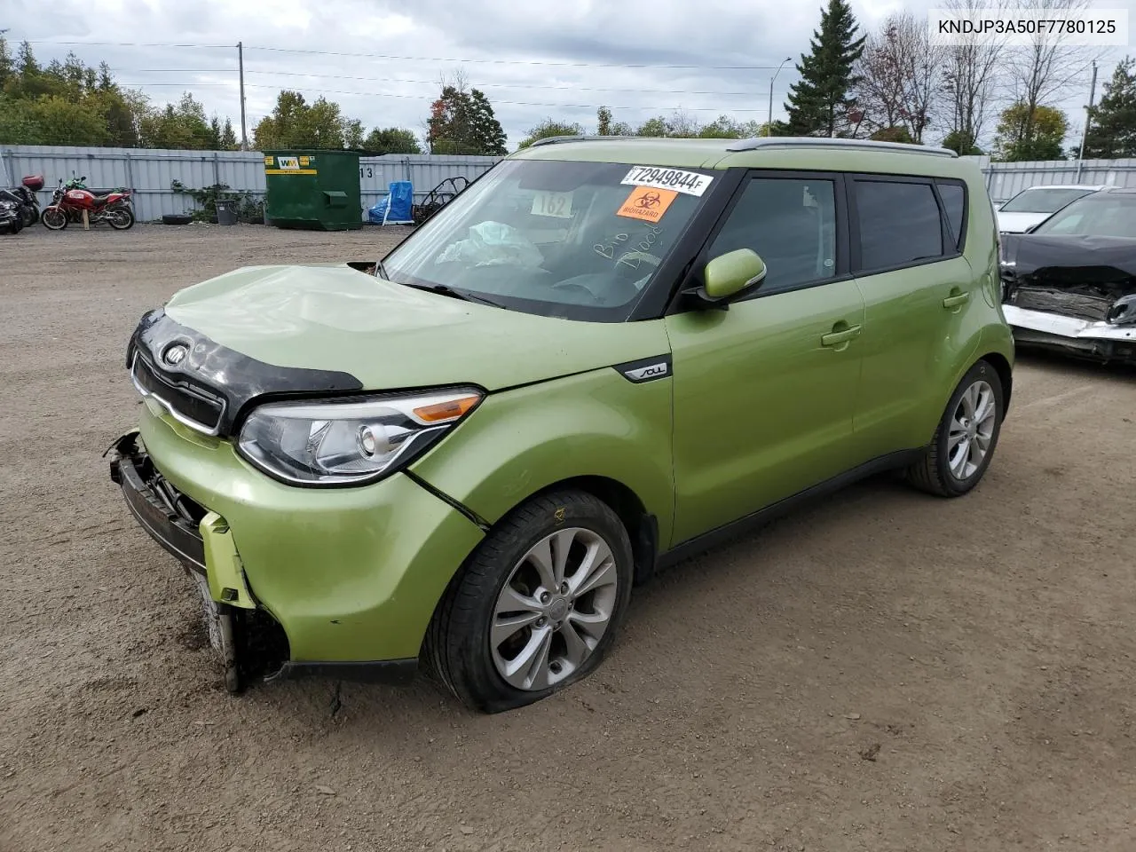 2015 Kia Soul + VIN: KNDJP3A50F7780125 Lot: 72949844