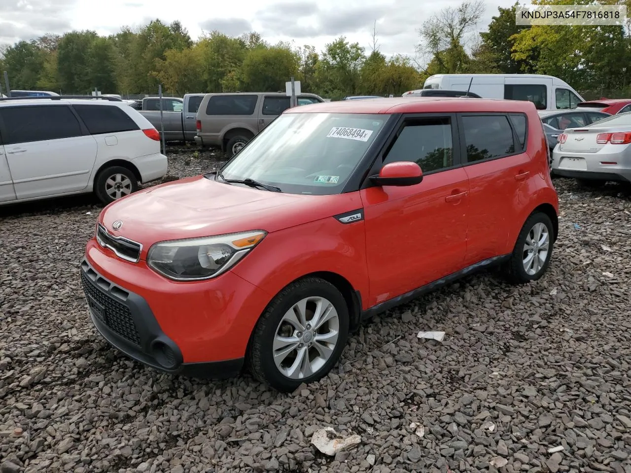 2015 Kia Soul + VIN: KNDJP3A54F7816818 Lot: 74068494