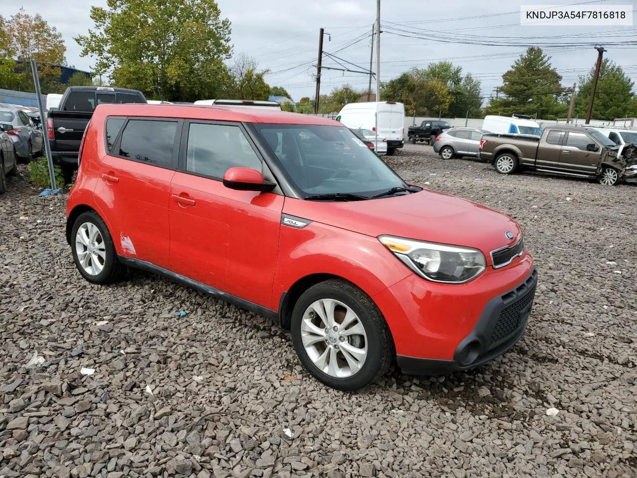 2015 Kia Soul + VIN: KNDJP3A54F7816818 Lot: 74068494