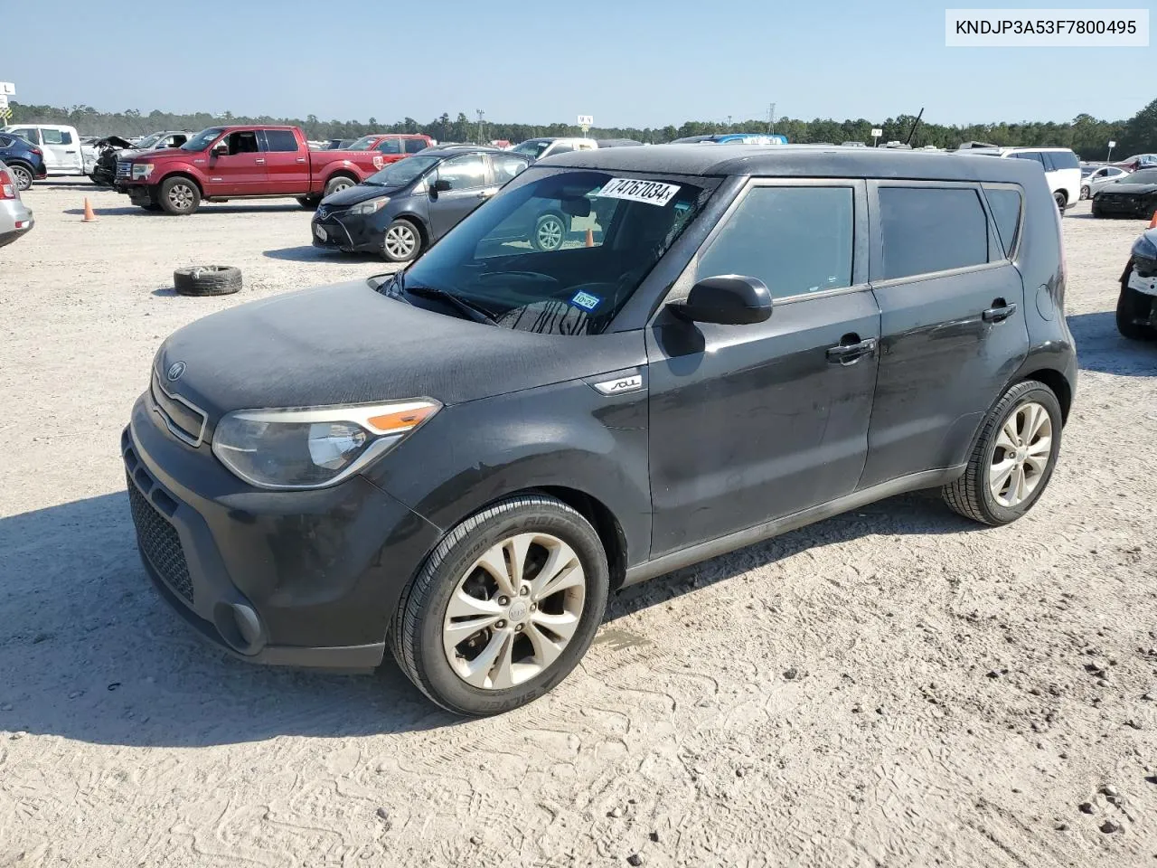 2015 Kia Soul + VIN: KNDJP3A53F7800495 Lot: 74767034