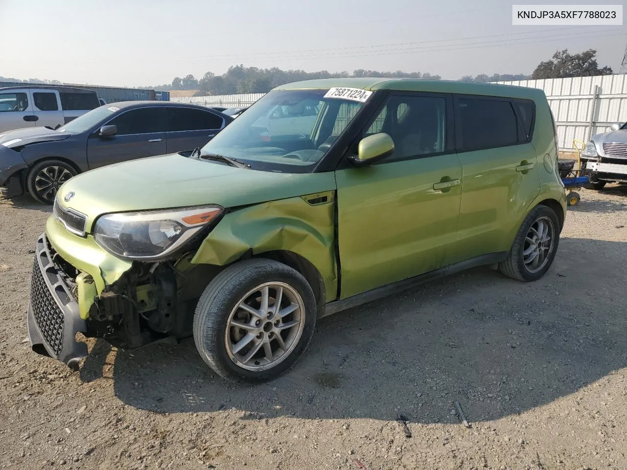 2015 Kia Soul + VIN: KNDJP3A5XF7788023 Lot: 75871224