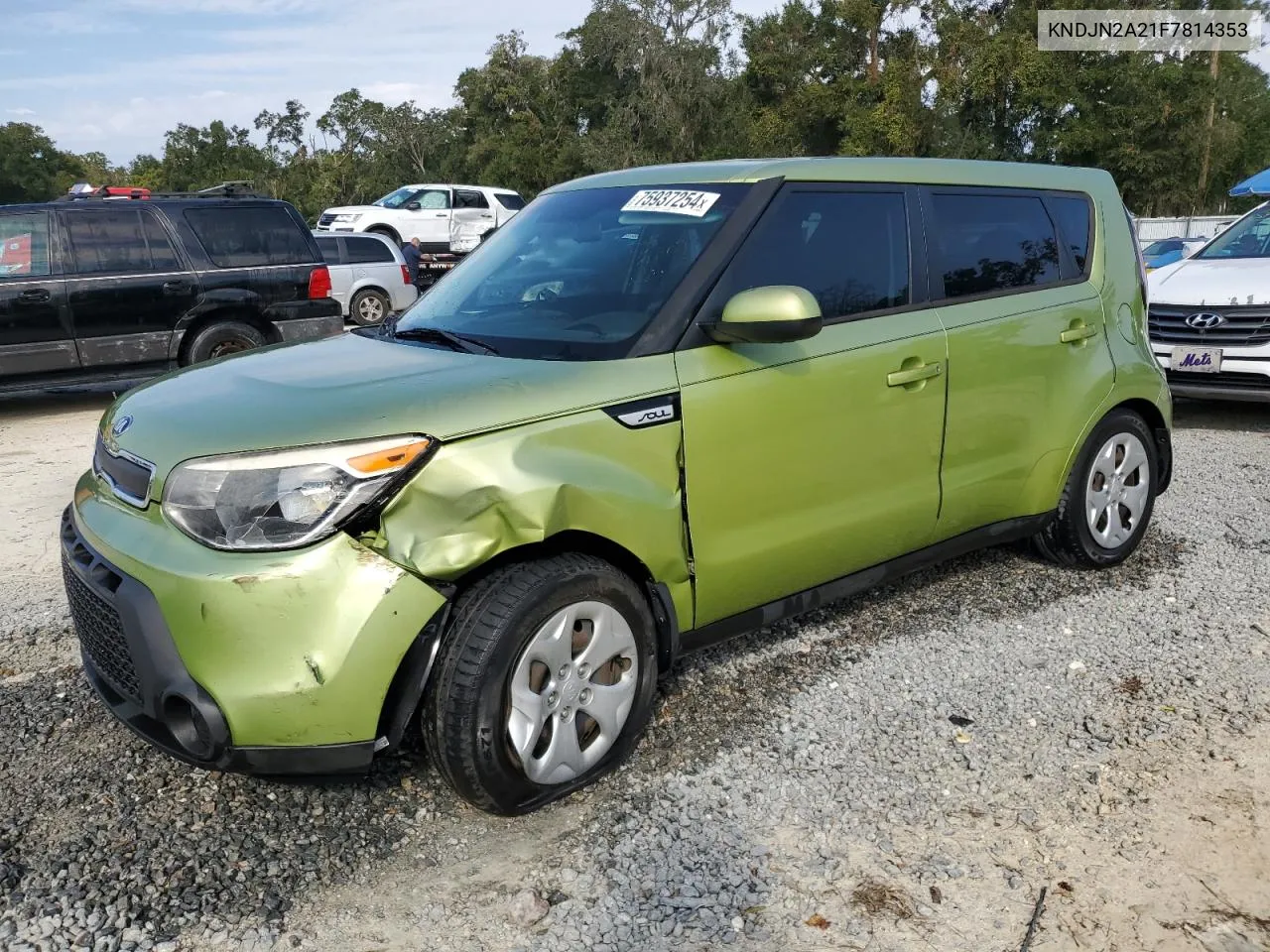 2015 Kia Soul VIN: KNDJN2A21F7814353 Lot: 75937254