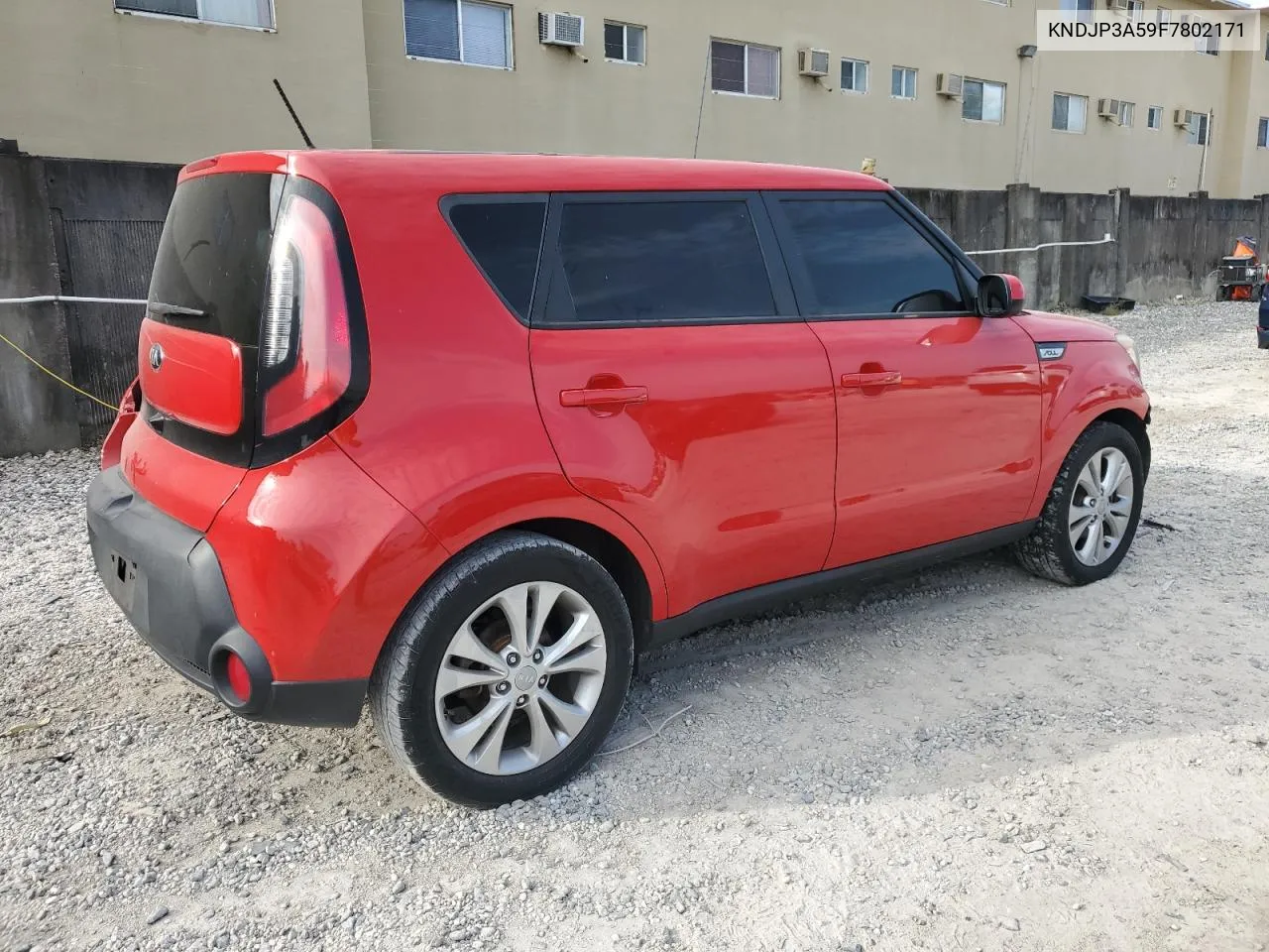 2015 Kia Soul + VIN: KNDJP3A59F7802171 Lot: 76459344