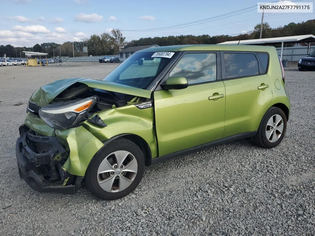 2015 Kia Soul VIN: KNDJN2A27F7791175 Lot: 78600794