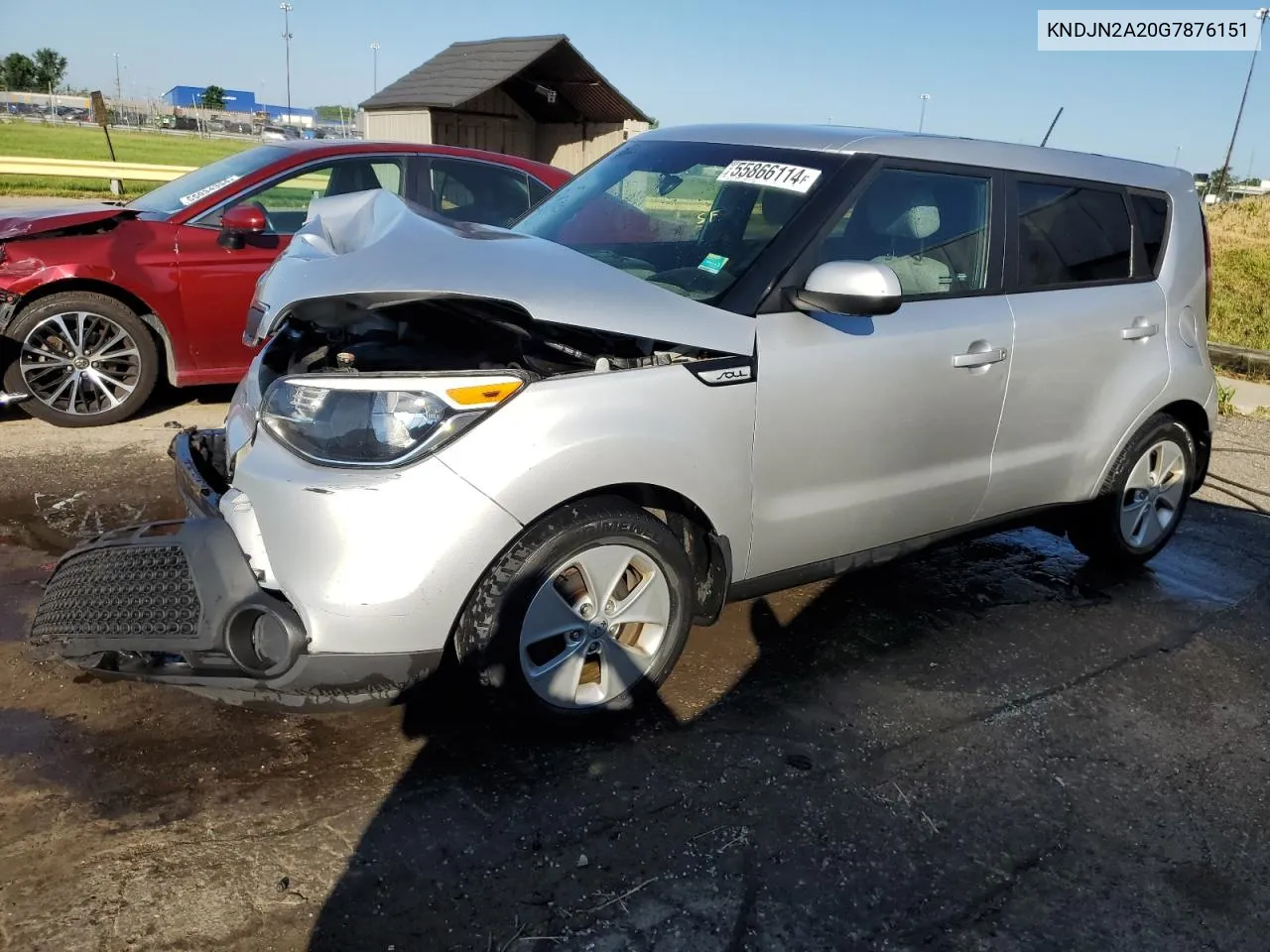 2016 Kia Soul VIN: KNDJN2A20G7876151 Lot: 55866114