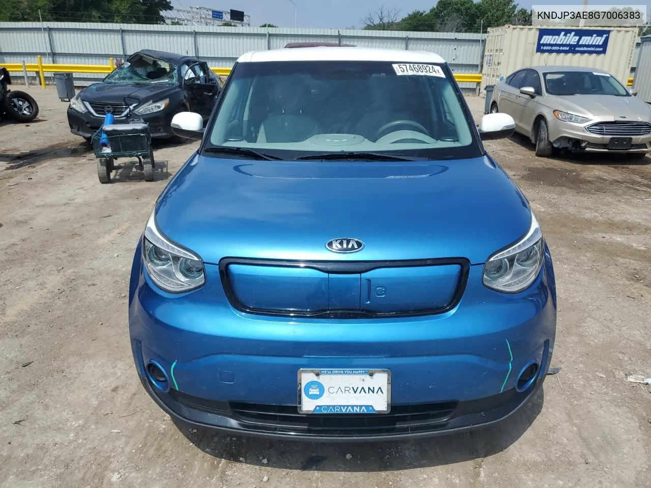 2016 Kia Soul Ev VIN: KNDJP3AE8G7006383 Lot: 57468924