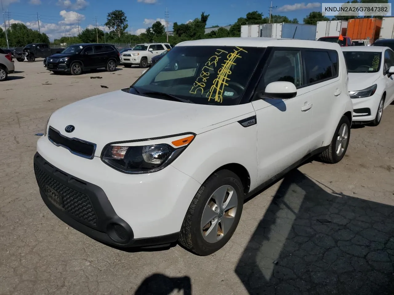 2016 Kia Soul VIN: KNDJN2A26G7847382 Lot: 58287324