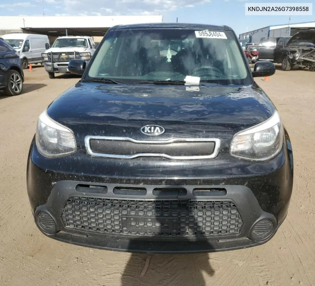 2016 Kia Soul VIN: KNDJN2A26G7398558 Lot: 59538404