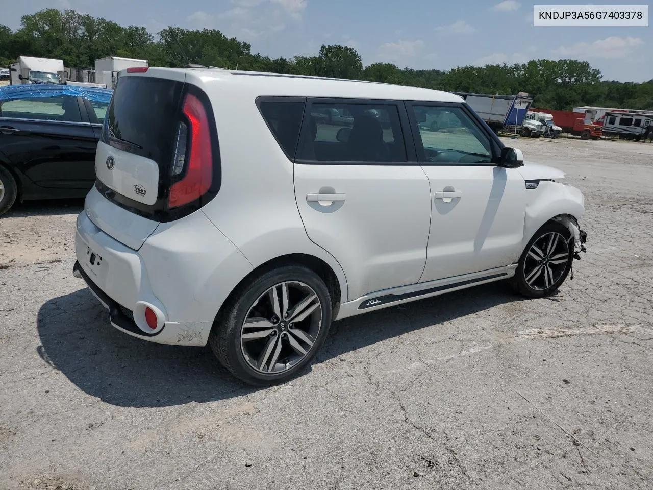 2016 Kia Soul + VIN: KNDJP3A56G7403378 Lot: 62612254