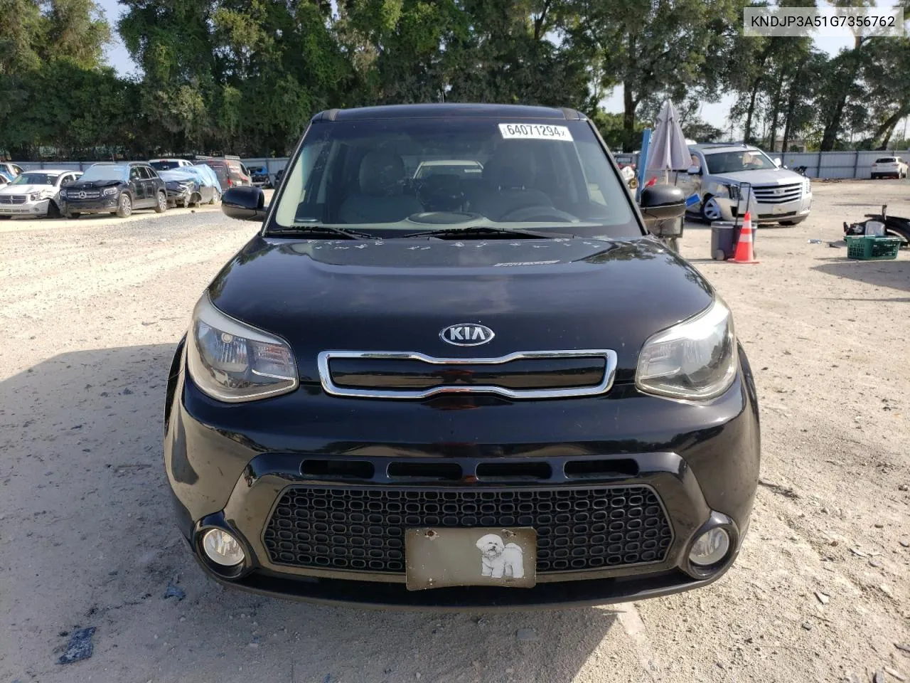 2016 Kia Soul + VIN: KNDJP3A51G7356762 Lot: 64071294