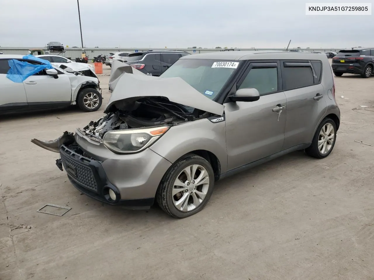 2016 Kia Soul + VIN: KNDJP3A51G7259805 Lot: 70030174