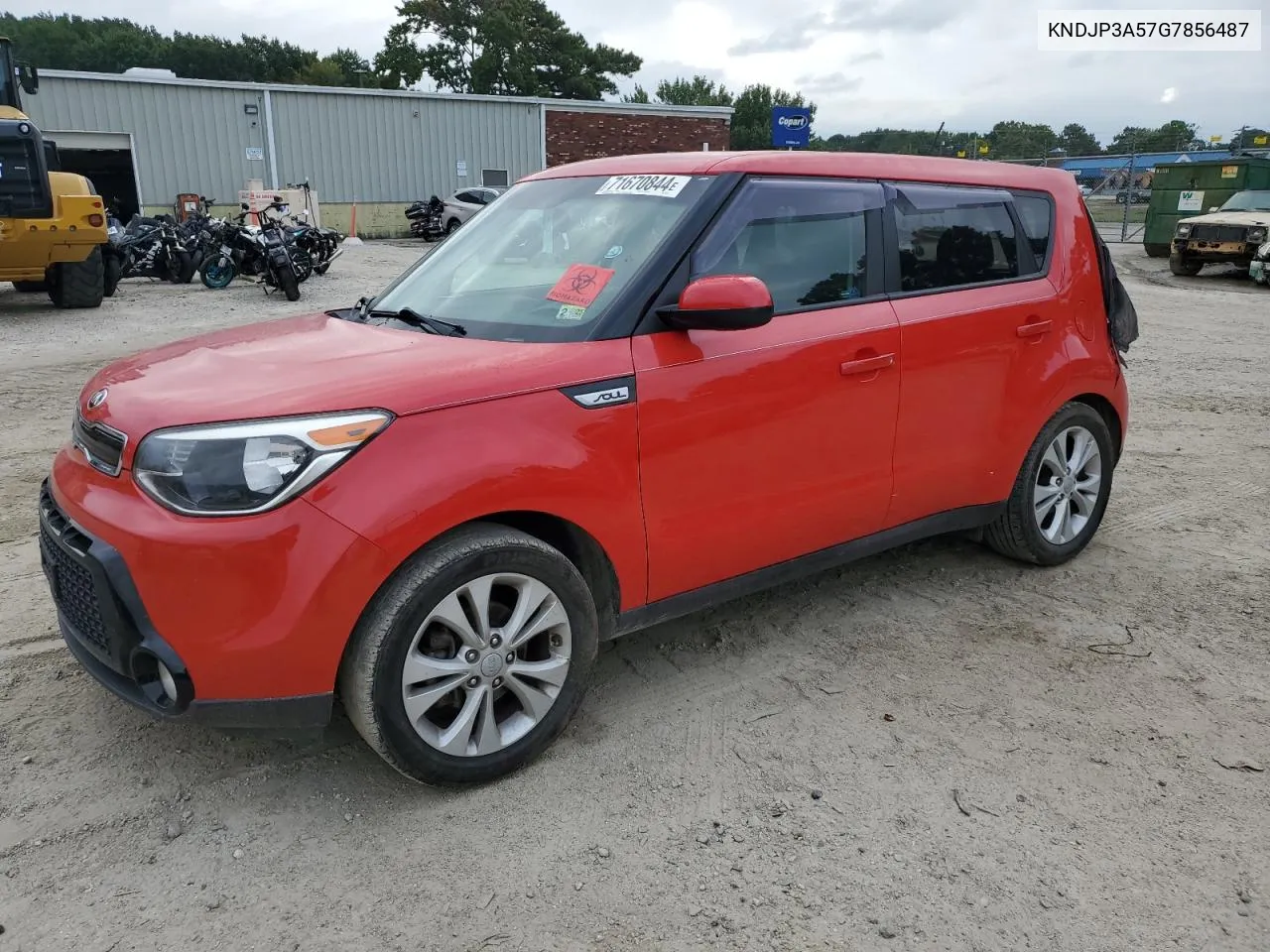 2016 Kia Soul + VIN: KNDJP3A57G7856487 Lot: 71670844