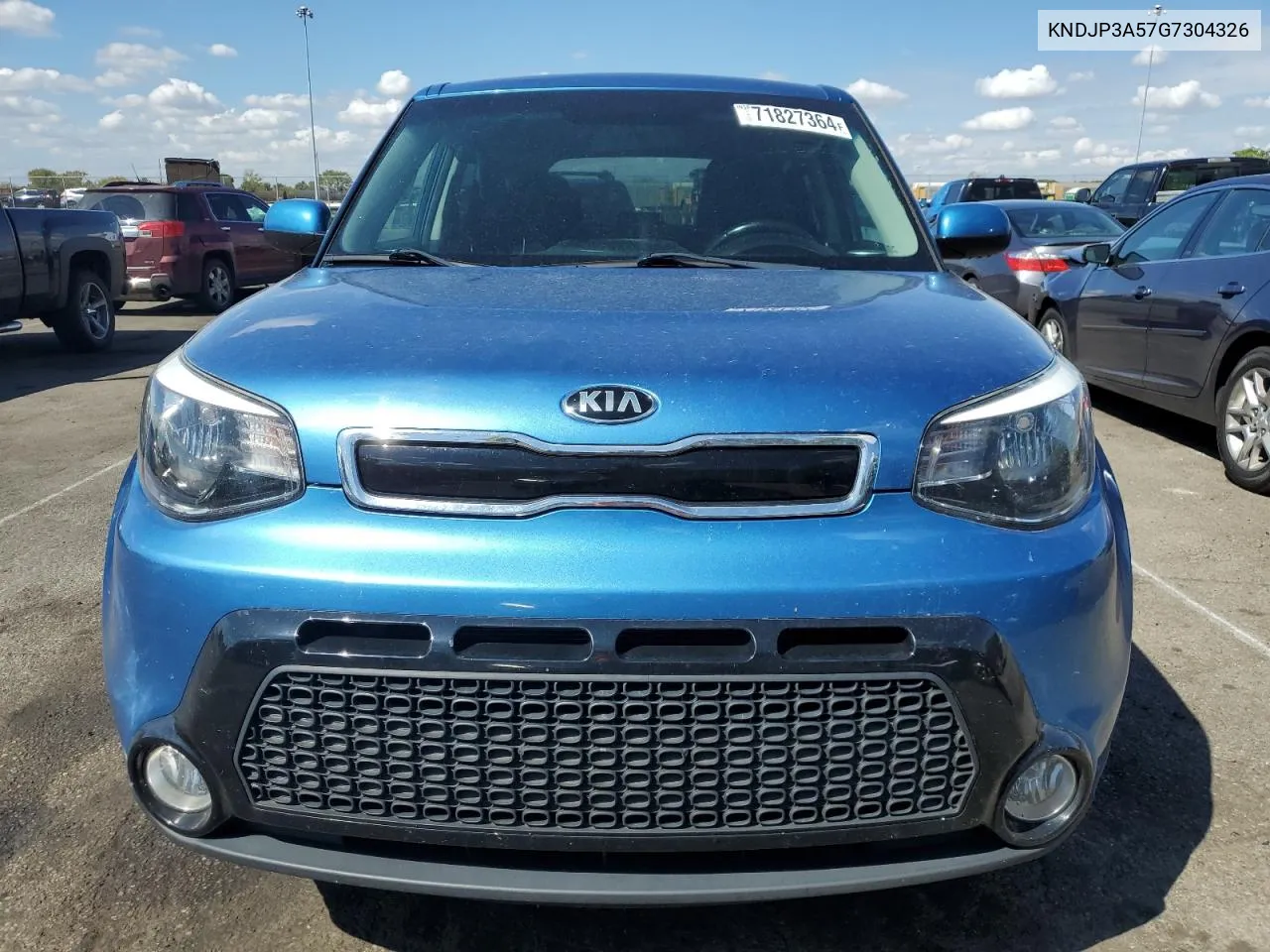 2016 Kia Soul + VIN: KNDJP3A57G7304326 Lot: 71827364